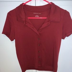 Polo style crop shirt